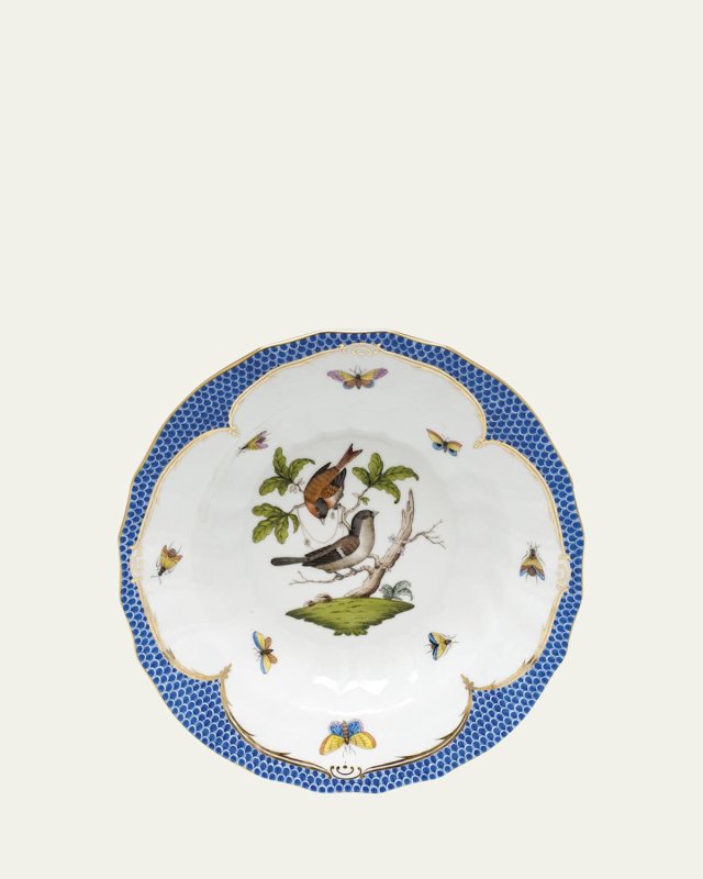 Rothschild Blue Motif 04 Rim Soup Bowl
